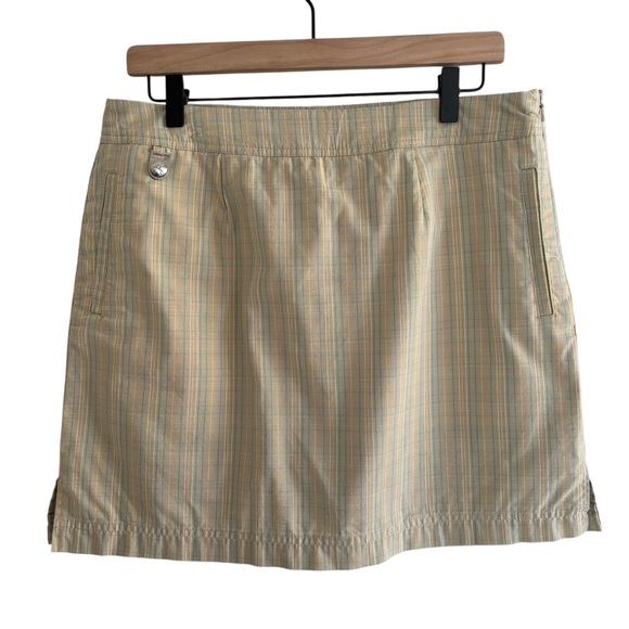 Golf America Plaid Tan Skort Performance Tennis Outdoor Gorpcore Women’s Size 10 - Picture 1 of 16